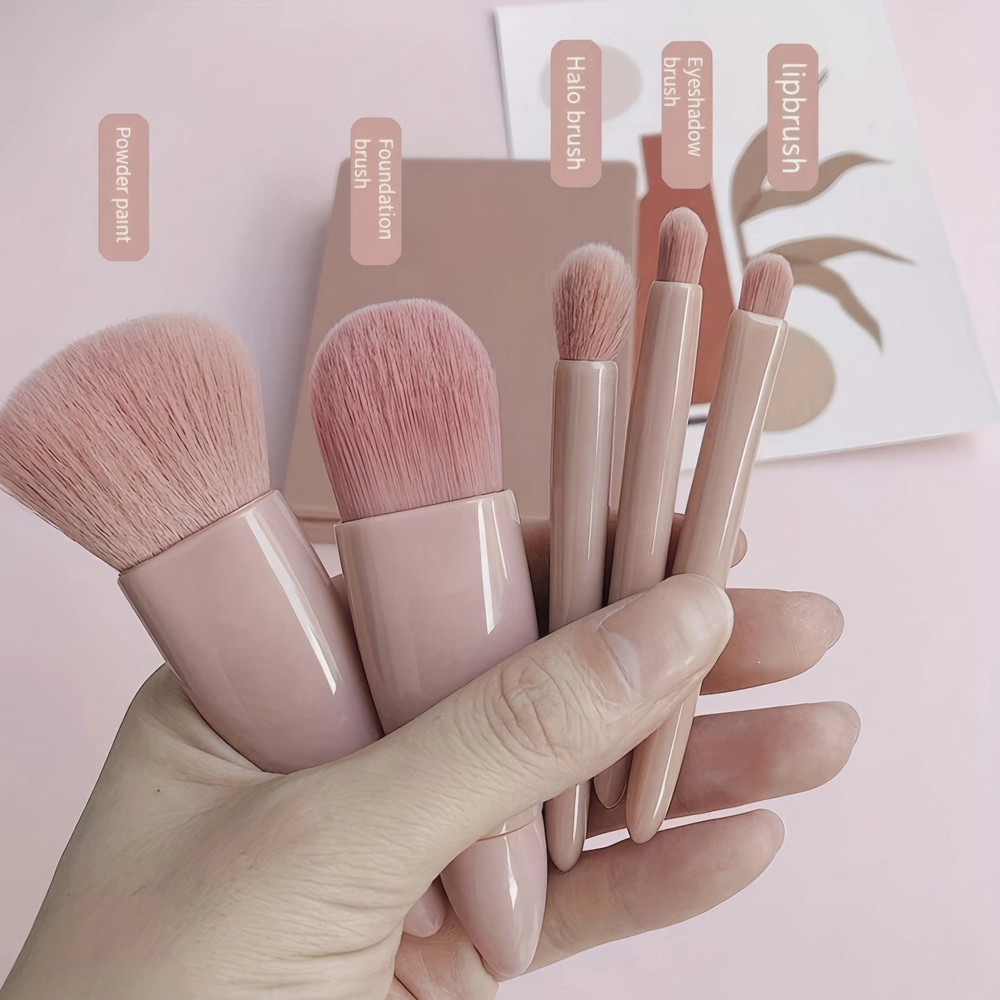 Pink Pro Makeup Brush Set